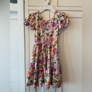 Janie and Jack Floral Dress in Purple and Orange